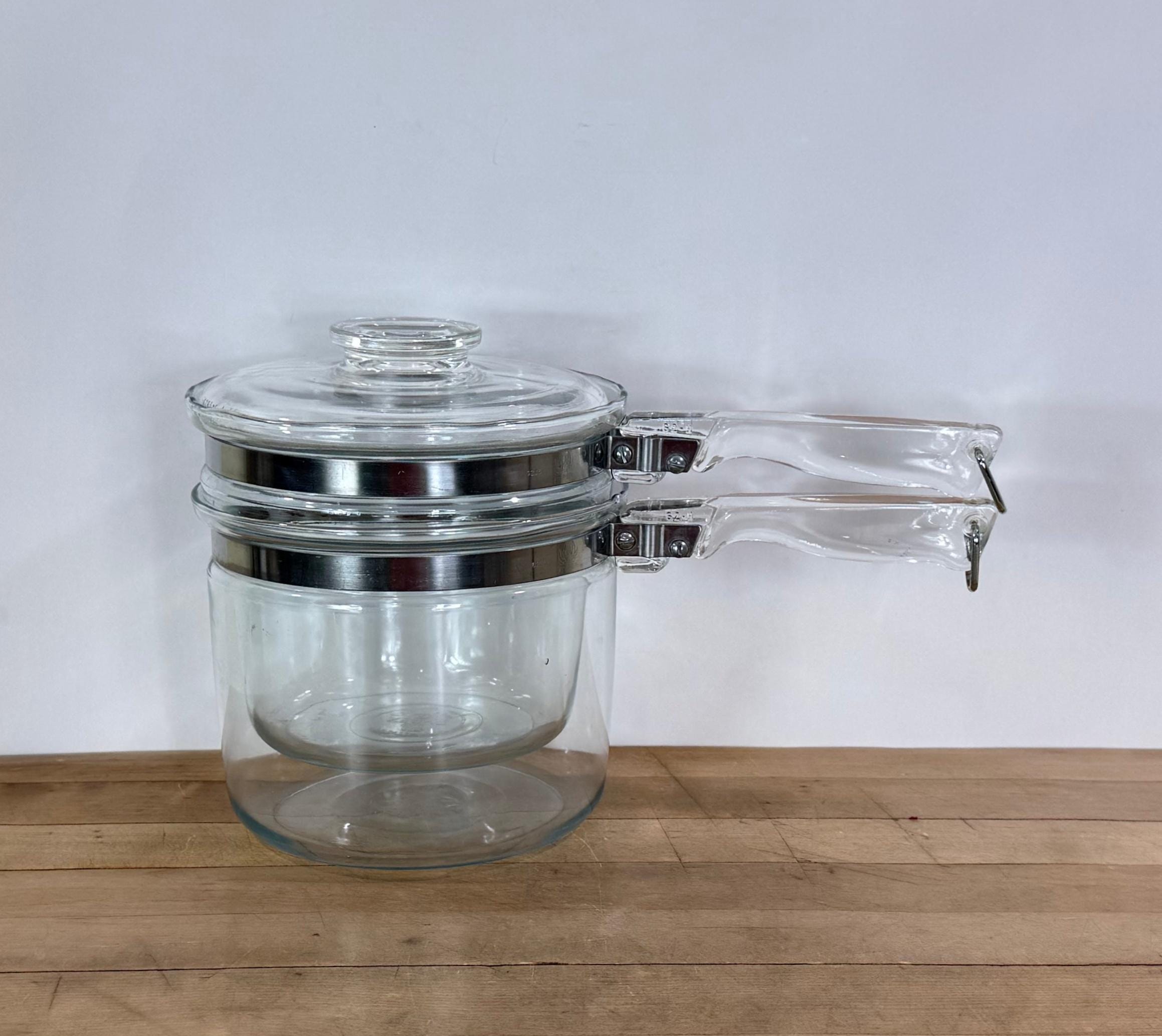 Vintage Pyrex Glass Double Boiler - Etsy