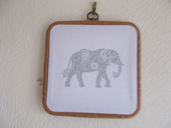 Silver Elephant Wall Art