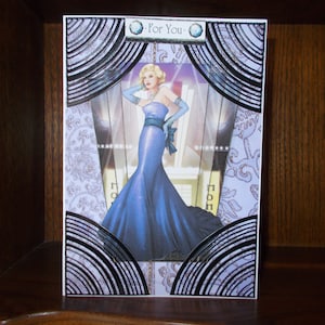 Art Deco Card, Birthday Card. Greetings Card, flapper birthday  girl,Roaring twenties, Art deco lady