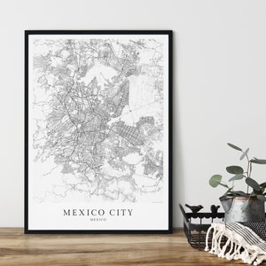 MEXICO CITY Poster City Map | Kunstdruck | hochwertiger Print | Mexico City | Stadtplan im skandinavischen Design