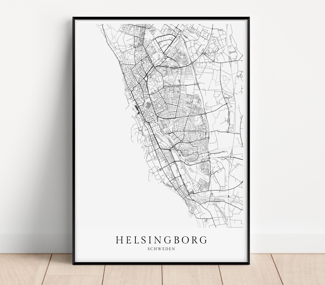 HELSINGBORG Poster City Map | Art Print | High Quality Print | City Map ...