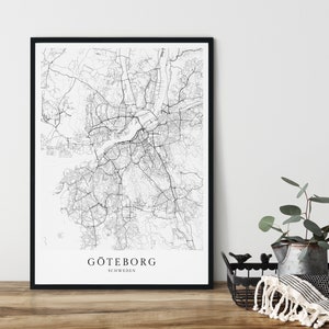 GÖTEBORG Poster City Map | Kunstdruck | hochwertiger Print | Göteborg | Stadtplan | skandinavisches Design Göteborg Karte