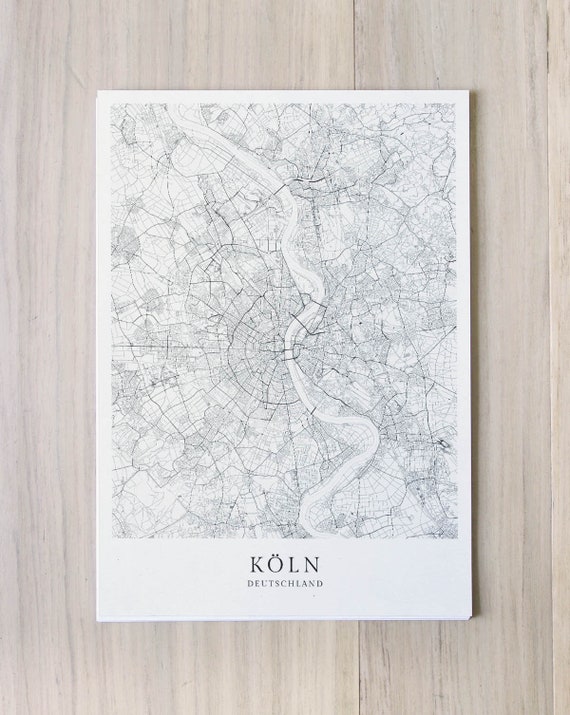 Koln Poster Map Art Print High Quality Print Cologne Etsy