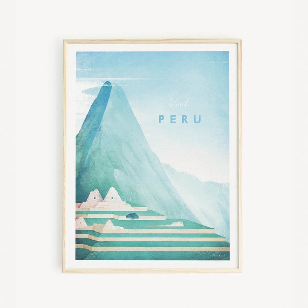 Peru Poster | Vintage Poster | Reisen Urlaub Wandbild Deko | Kunstdruck Minimalistisch Peru