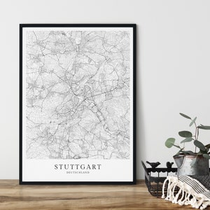 STUTTGART Poster City Map | Art printing | high-quality print | Stuttgart | City map | Scandinavian Design Stuttgart Map