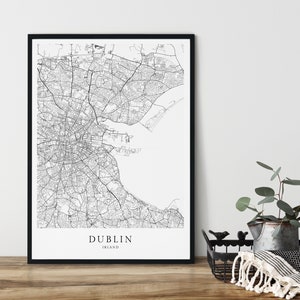 DUBLIN Poster City Map | Kunstdruck | minimalistisch Print | Dublin | Stadtplan | skandinavisches Design Dublin Poster Karte