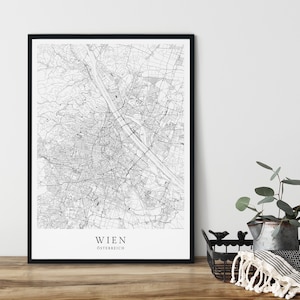 WIEN Poster CityMap minimalistisch im skandinavischen Design