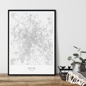 ROM Italien Poster City Map | Kunstdruck CityMap von Rom im skandinavischen Design