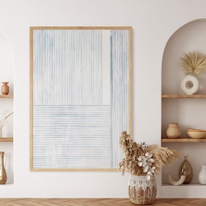 LINJERBLÅ II Print Poster Abstrakt minimalistisch + nordic skandinavisch abstract Wandbild