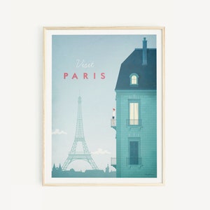 Paris Poster | Vintage Poster | Travel Holiday Wall Art Decoration | Art Print Minimalist Paris