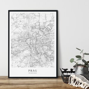 PRAG Poster City Map | Kunstdruck von Prag Stadtplan im skandinavischen Design CityMap