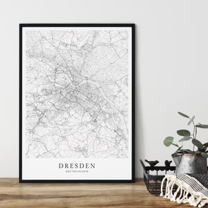 DRESDEN Poster City Map | Kunstdruck | minimalistisches Design | Dresden Stadtplan | skandinavisches Design Dresden Karte CityMap