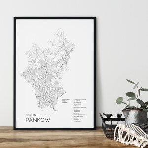 BERLIN PANKOW Poster City Map minimalistisch | Kunstdruck | hochwertiger Print | Pankow | Stadtplan | skandinavisches Design Pankow Karte