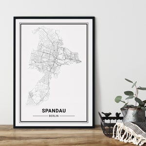 Berlin SPANDAU Poster | Postermap | Stadtplan als Geschenkidee  | Berlin Poster City Map