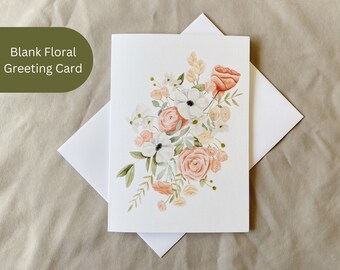 Watercolor Flower Card | Everyday Greeting Card Set | Birthday Card | Anniversary Card | Thank You Card | Pink Flower Card | Wedding Card