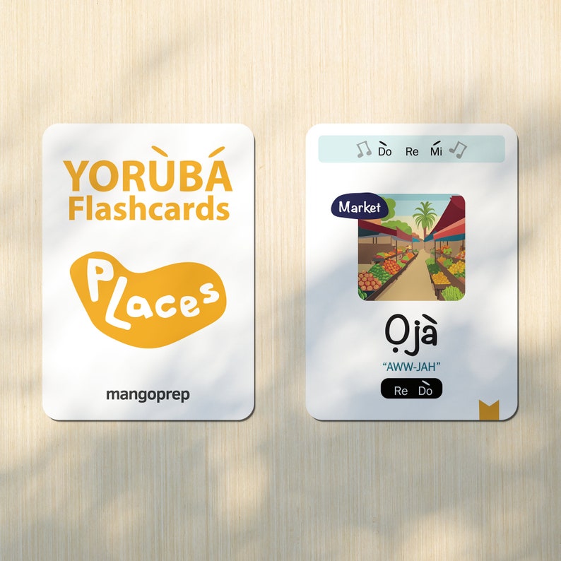 NEW EDITION Yoruba Language Flashcards, Kids & Adults, Alphabet, Numbers, Greetings, Family, Places, Body Parts,Learning, Nigerian, 88 cards image 6