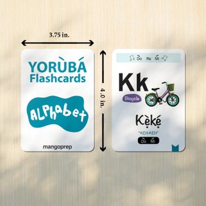 NEW EDITION Yoruba Language Flashcards, Kids & Adults, Alphabet, Numbers, Greetings, Family, Places, Body Parts,Learning, Nigerian, 88 cards image 2