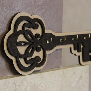 Key Shaped Key Holder, Key Storage Hanger, Rustic Key Hook, Wall Key ...