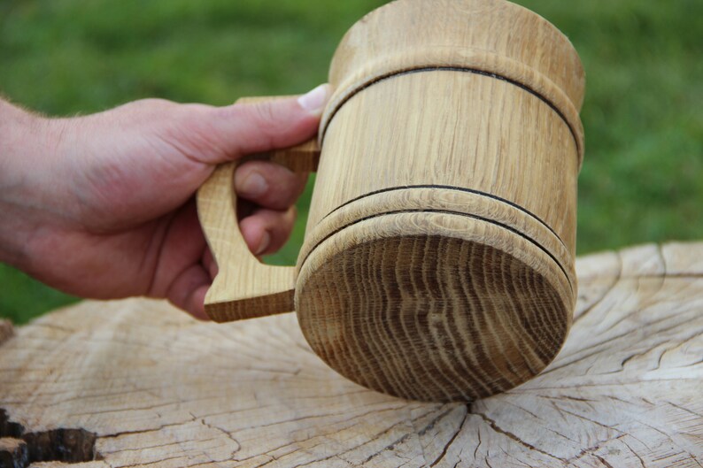 Rustikale Becher Eiche Becher Holz Bierbecher Etsy.de