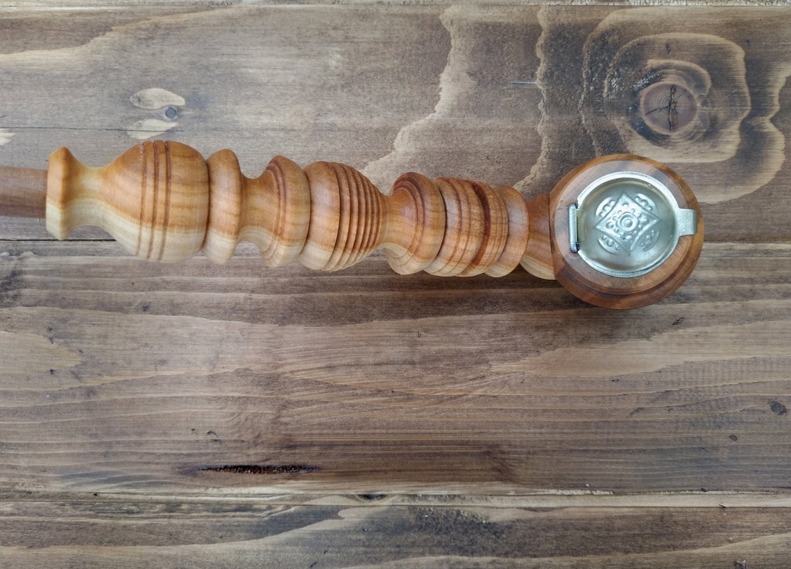 Tobacco pipe wood smoking pipe pipe with lid hand carved | Etsy