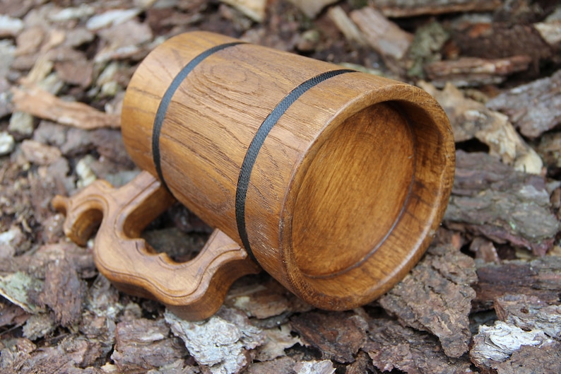 Wooden Beer Stein Wood Barrel Customized Beer Mug Wooden Etsy