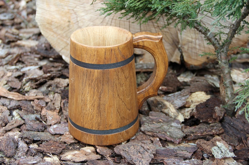 Personalized Beer Stein Wooden Tankard Groomsmen Gift Etsy