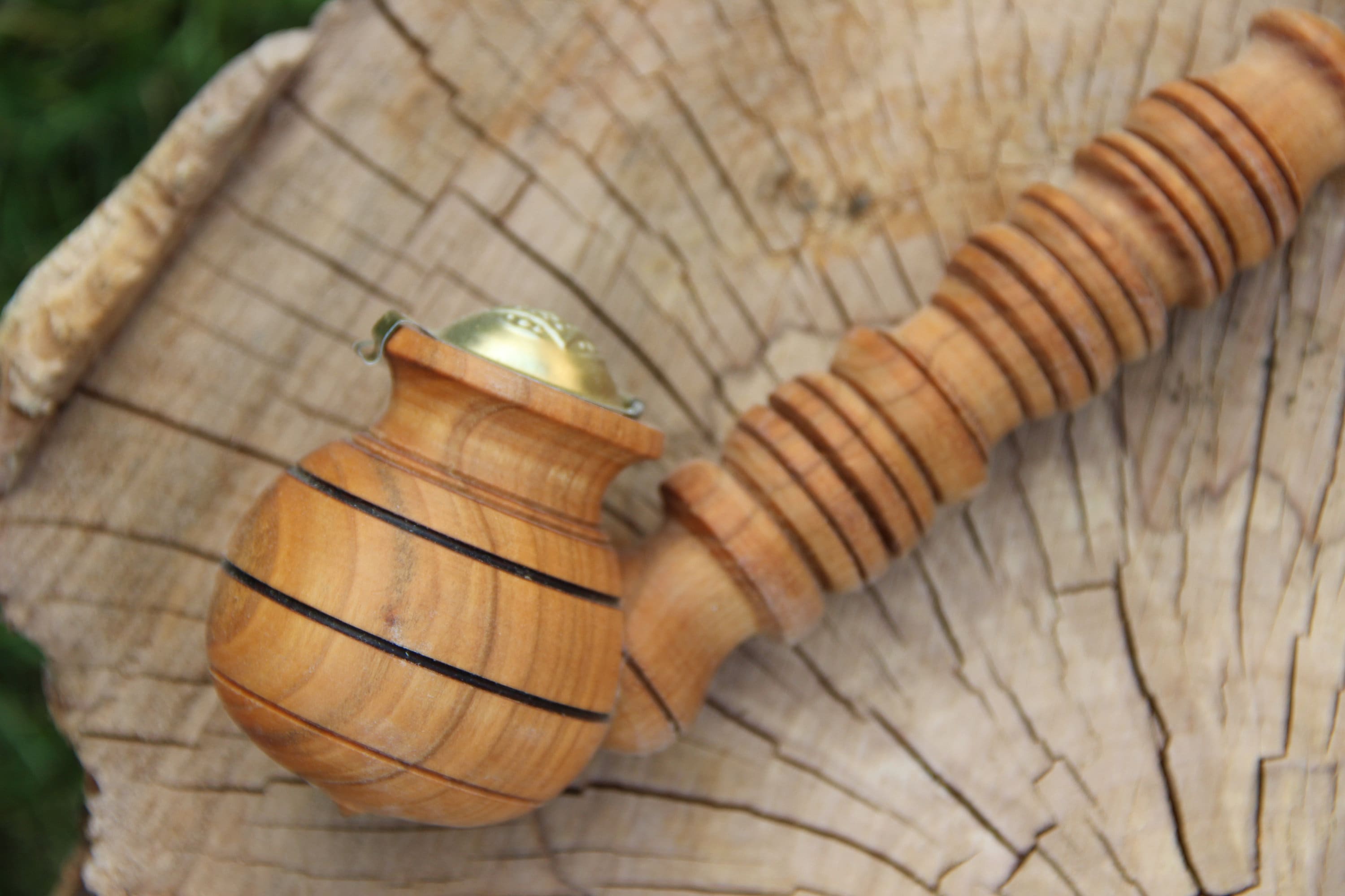 Tobacco pipe wood smoking pipe pipe with lid hand carved Etsy