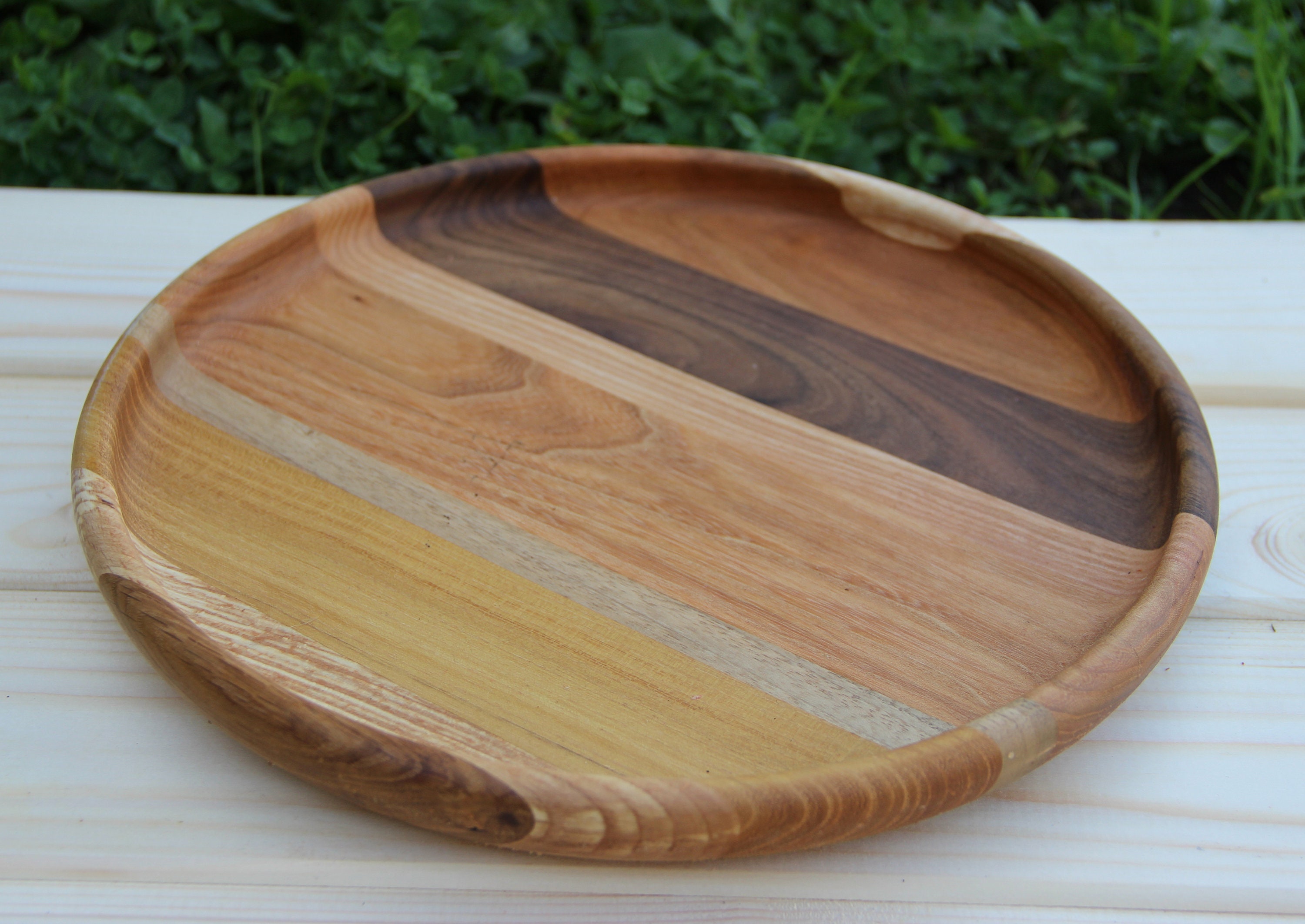 Unique wooden plates serving wood plates wooden plates set Etsy
