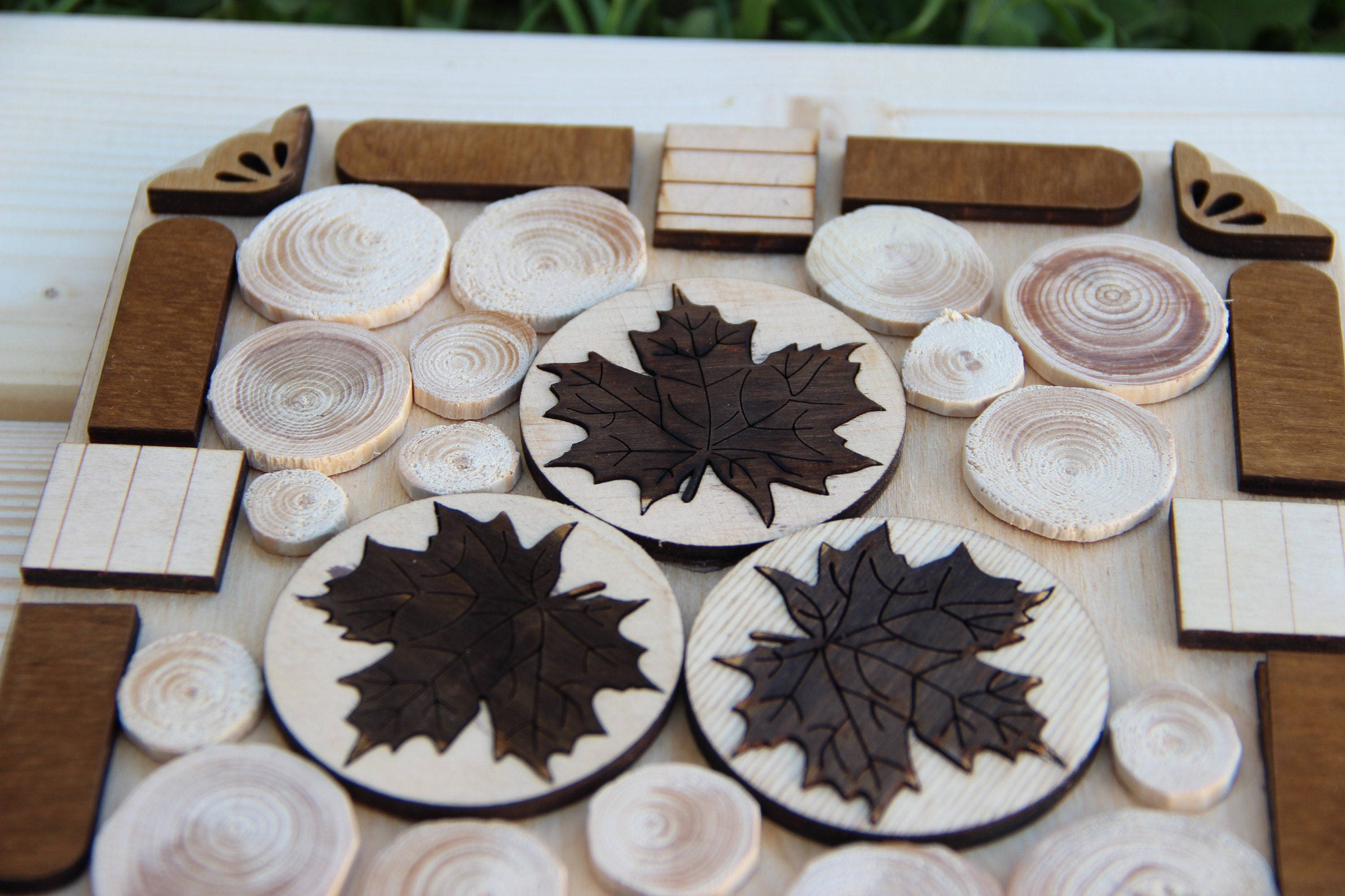 Wooden hot mat wooden pad kitchen decor wooden trivet Etsy