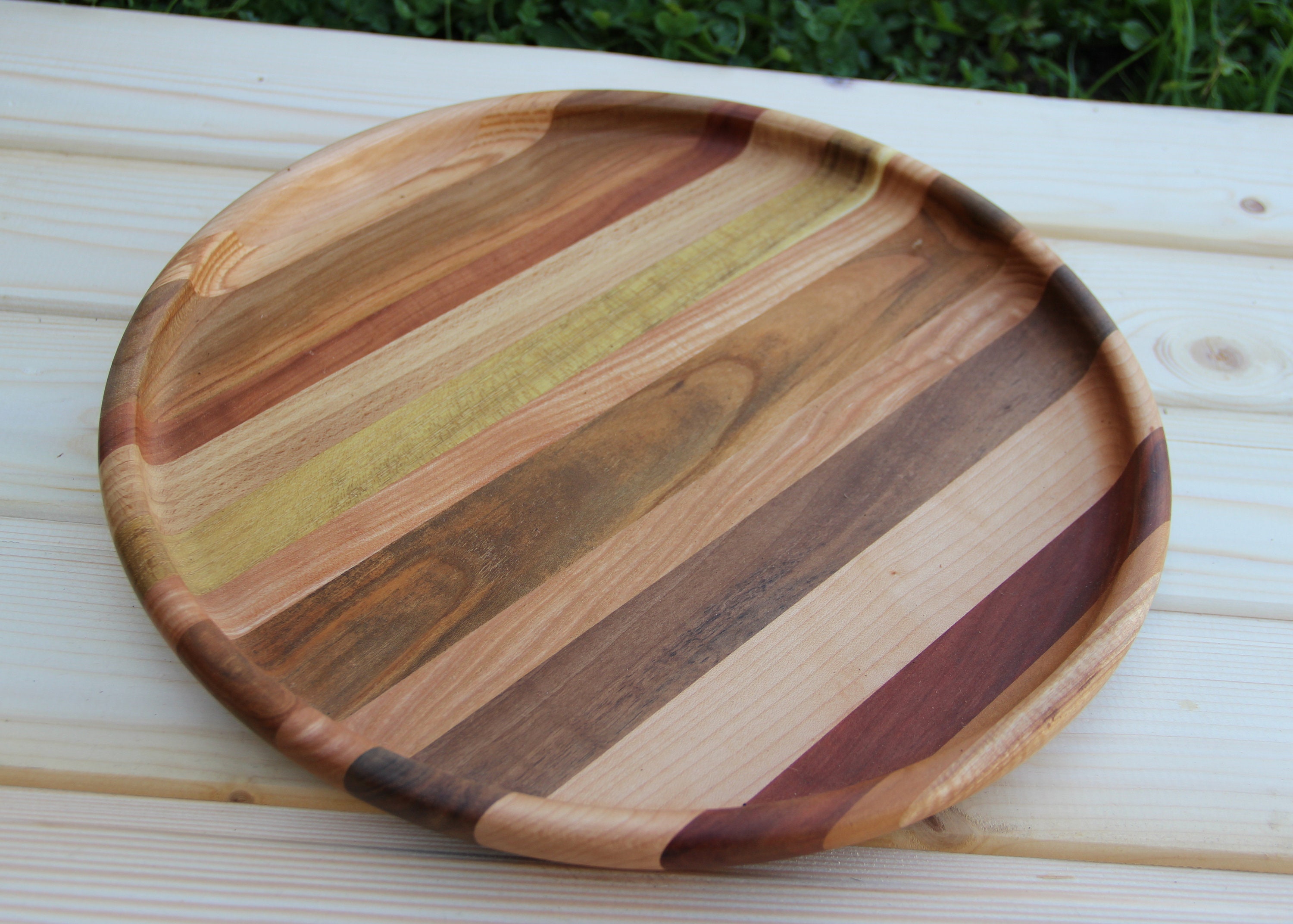 Unique wooden plates serving wood plates wooden plates set Etsy