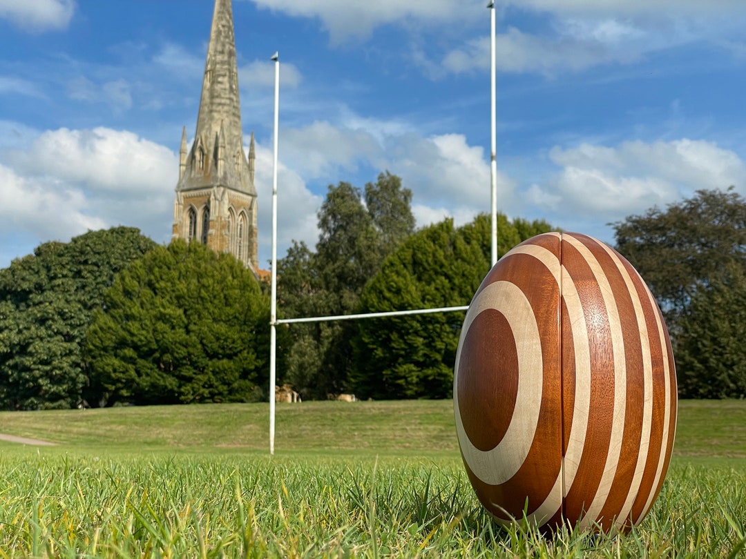 Rugby Ball Urn Maple and Mahogany Wood Etsy