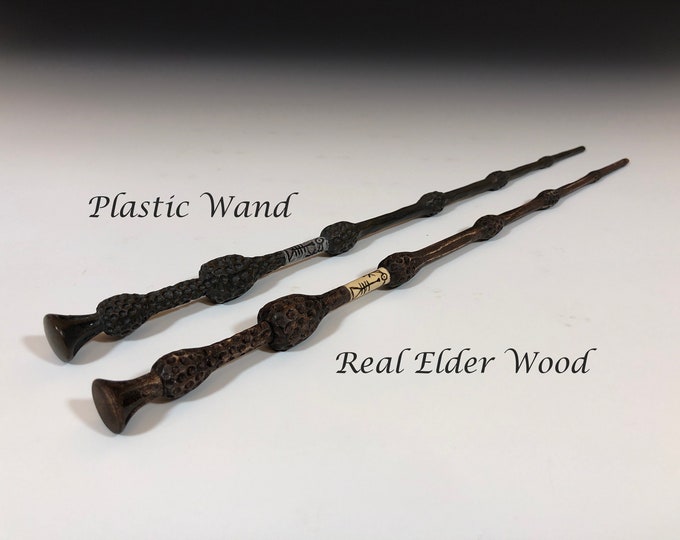 The Elder Wand Real Elder Wood Wand Etsy