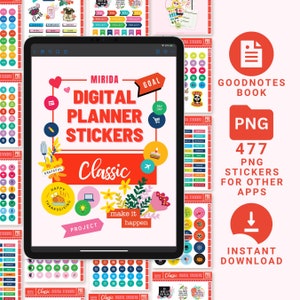 GoodNotes Stickers Everyday Digital Stickers Pack WORK Digitale Planner Sticker Daily Life Funktionale Sticker iPad Sticker PNG Stickers