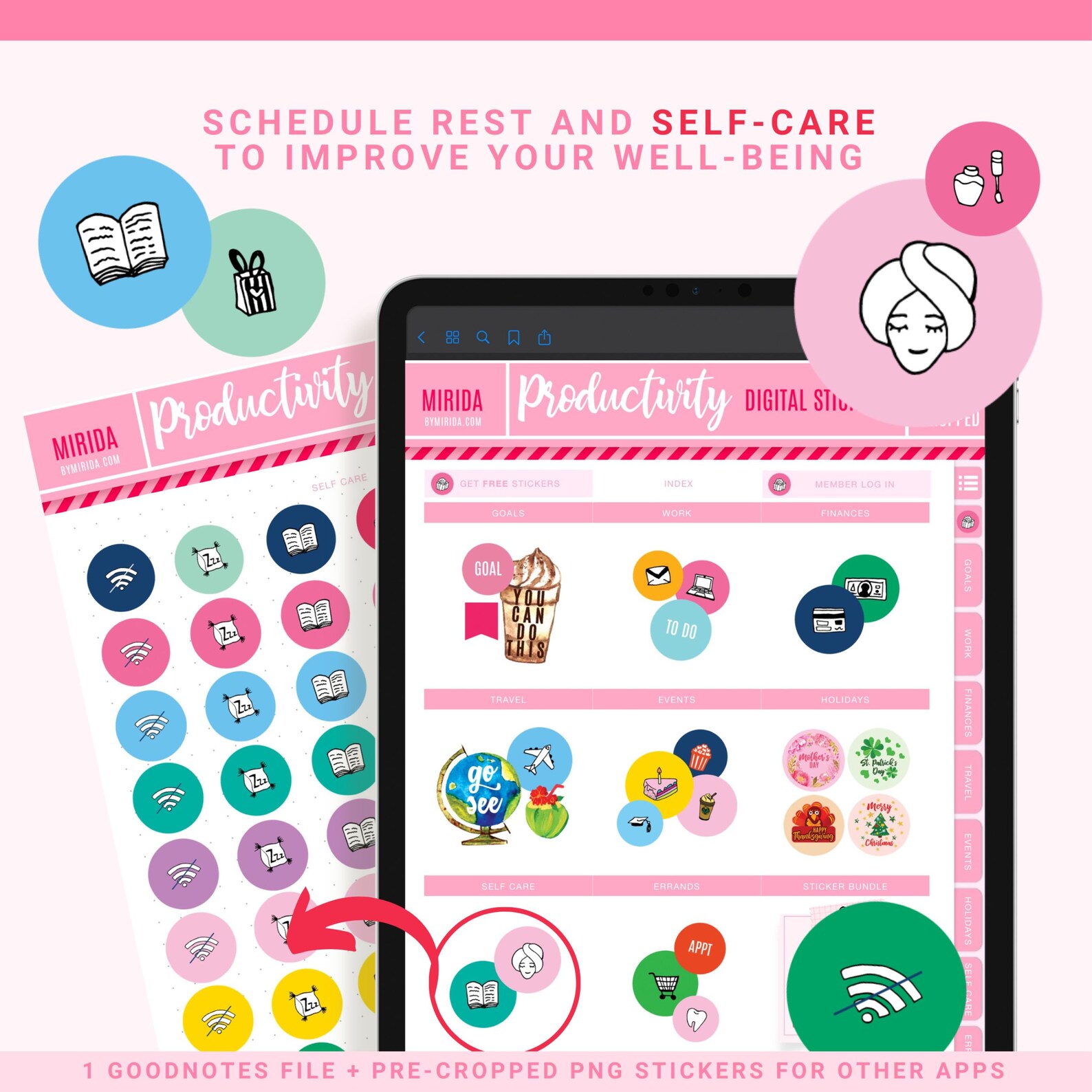 Goodnotes Stickers for Planer iPad Planning Digital Downloads ...