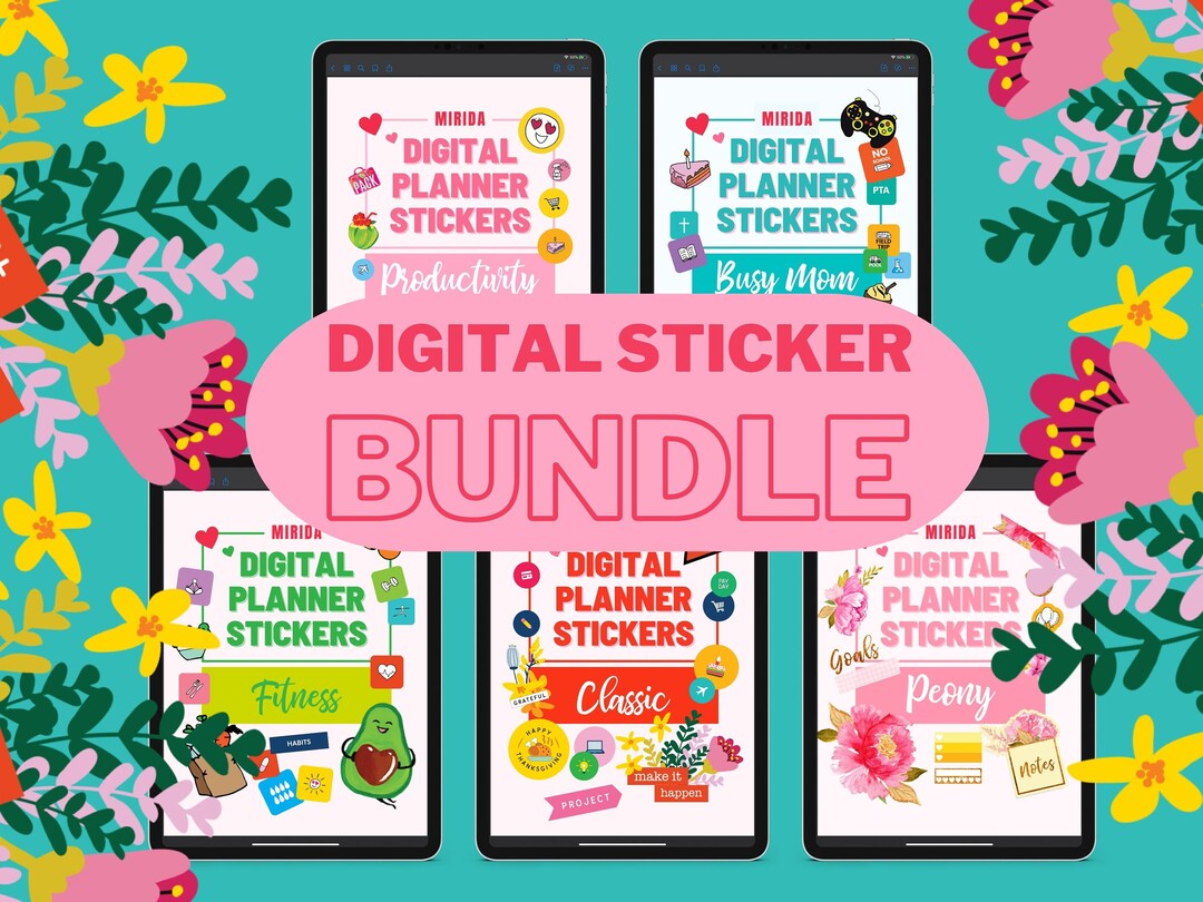 Everyday Digital Stickers BUNDLE Goodnotes Stickers Daily Life Digital
