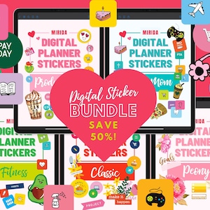 Everyday Digital Stickers Goodnotes Bundle Stickers Daily Life Digital Planner Stickers Pre-crop Precropped Ipad Stickers Aesthetic Girl