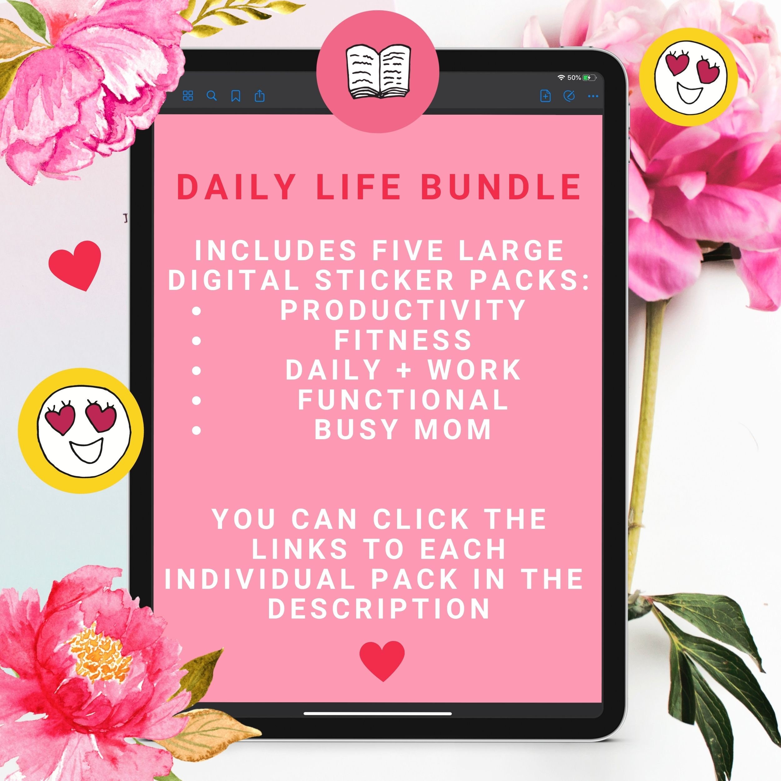 Ultimate DAILY LIFE Digital Sticker BUNDLE for Goodnotes Planner ...