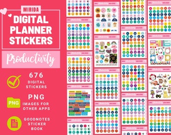 Goodnotes Stickers Everyday Digital Stickers Daily Life Digital Planner Stickers Calendar Functional Good Notes Stickers iPad Sticker Pack