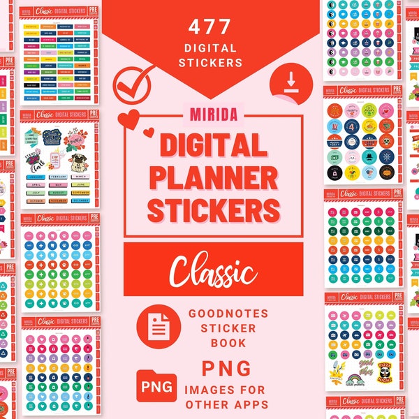 GoodNotes Stickers Everyday Digital Stickers Pack WORK Digital Planner Stickers Daily Life Functional Stickers iPad Stickers PNG Stickers