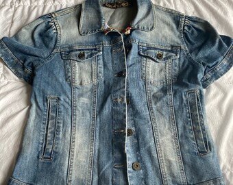 half sleeve denim jacket