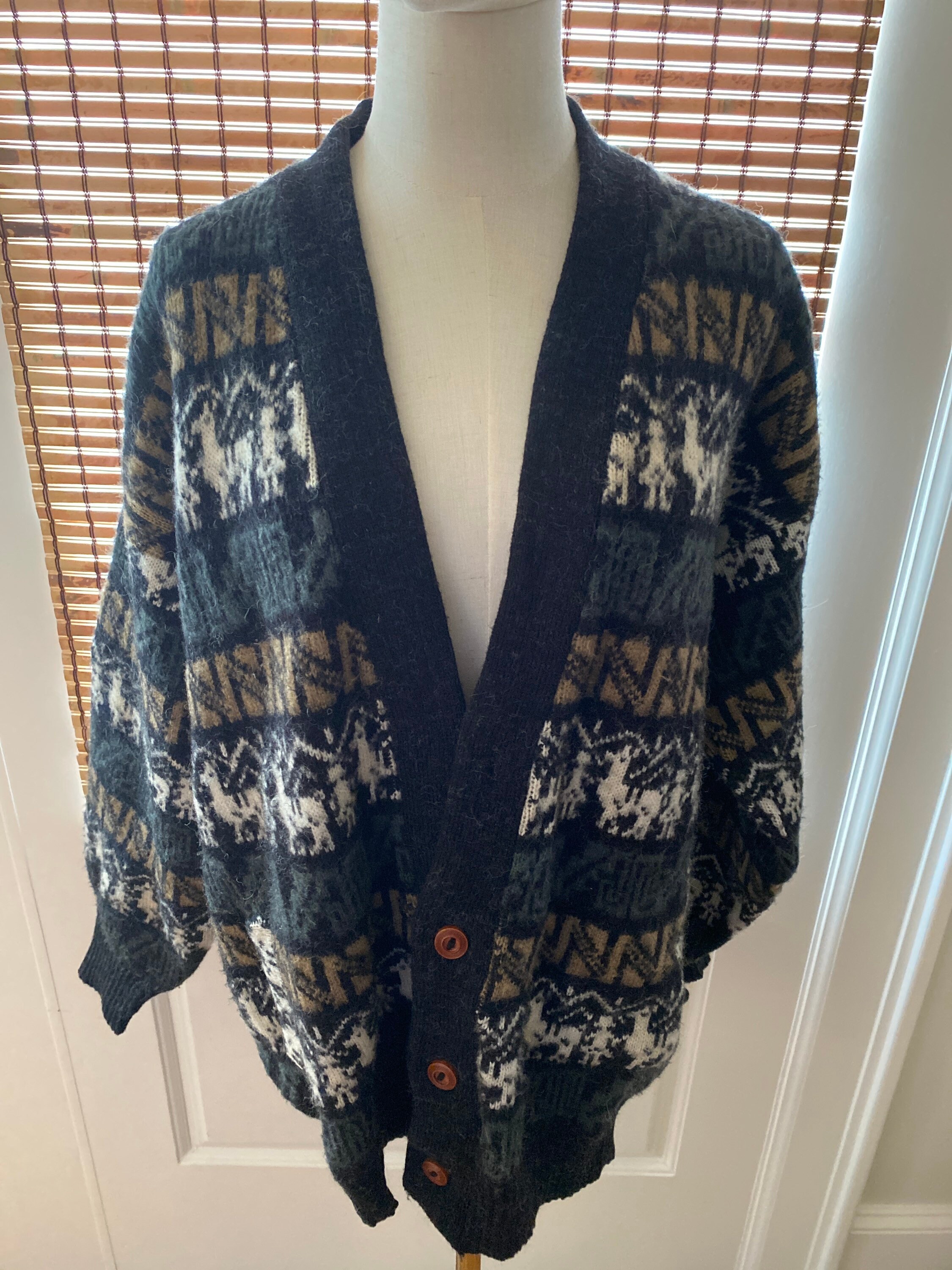 Llama Cardigan - Etsy