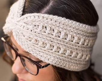 Ana Ear Warmer Crochet Pattern | Crochet Ear Warmer | Crochet Headband | Texture Crochet | Camel Stitch | PDF Pattern | Head Wrap