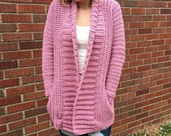 Cameo Cardigan Crochet Pattern | Adult Sweater | Child Sweater | Crochet Cardigan | Toddler Sweater | Warm Top | Cardigan Crochet Pattern