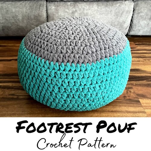 Footrest Pouf Crochet Pattern Crochet Floor Pouf Yarn Pouf Etsy
