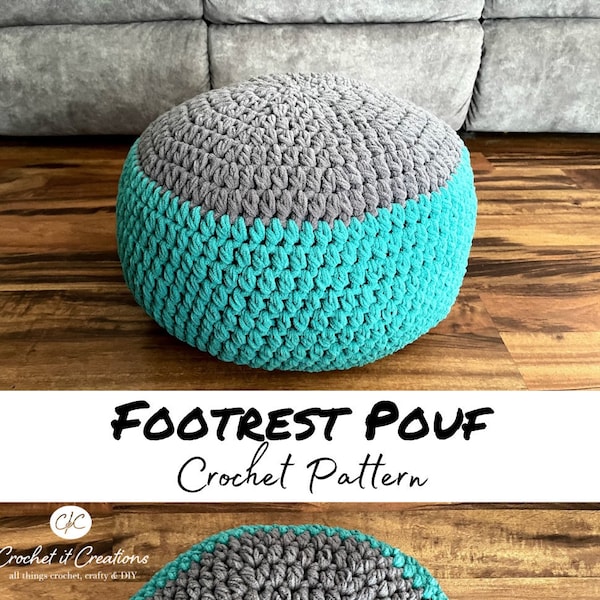 Crochet Ottoman Pattern Etsy
