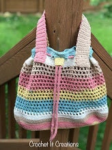 Carry-all Drawstring Tote Crochet Pattern Crochet Summer Bag - Etsy