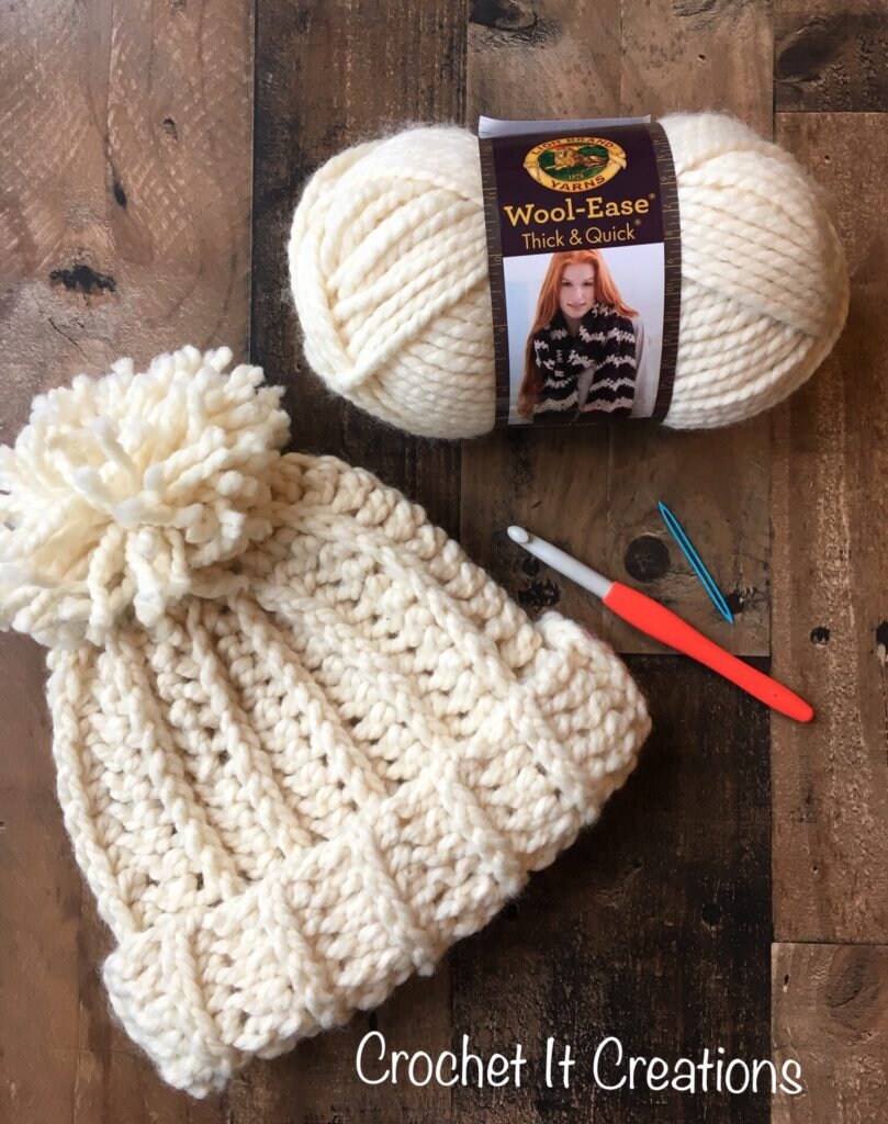 Chunky Snow Beanie Crochet Pattern 