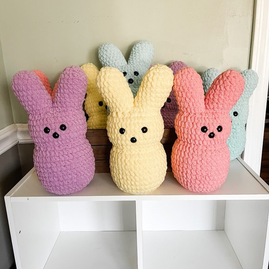 DIY Bunny Peeps Plush with Pattern - Morena's Corner