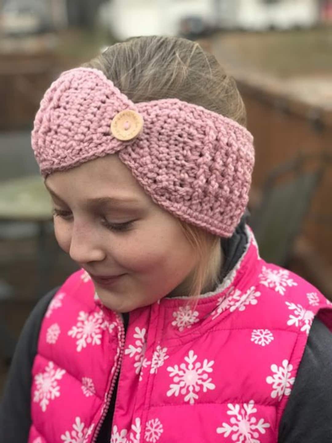 Button Ear Warmer Crochet Pattern KM Ear Warmer Crochet Headband