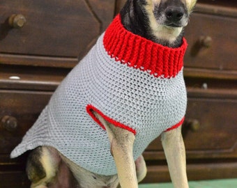 Dog Sweater Crochet Pattern | XXS, Extra Small, Small, Medium, Large, and Extra Large Sizes | Up to 60 pound animal | Crochet Dog Jumper